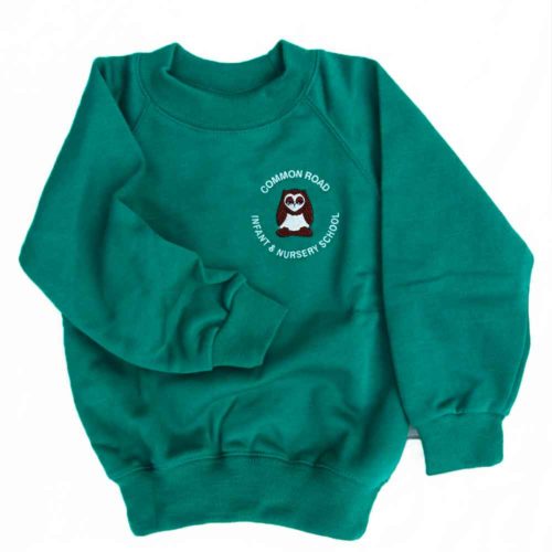 Common-Road-crew-neck-jad green-sweatshirt