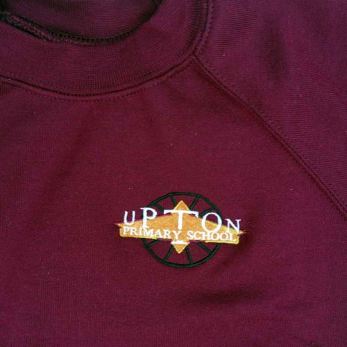 upton maroon v neck sweatshirt